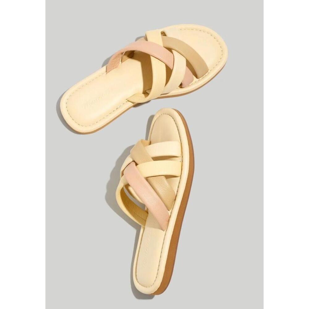 Madewell The Leeandra Slide Sandal Women’s Leather Strappy Cloudlift